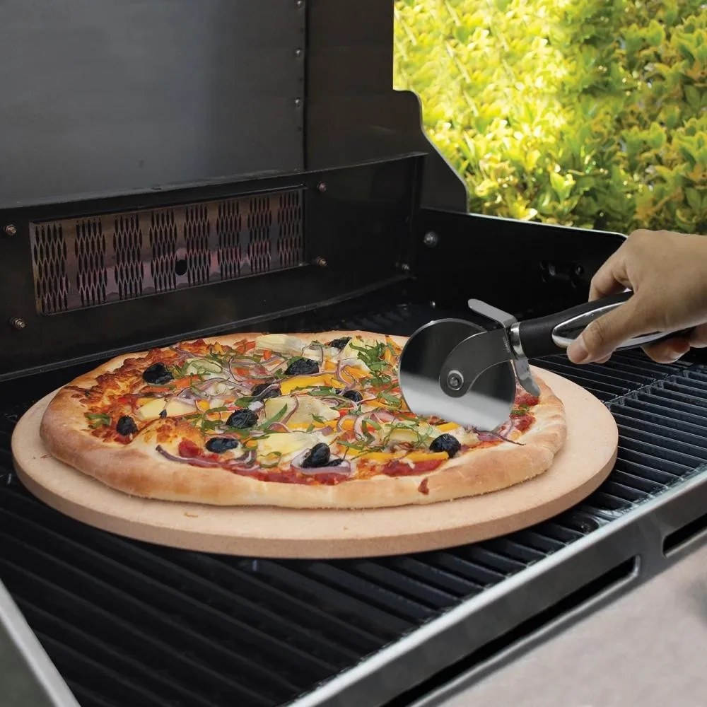 Piatra pentru pizza + cuțit SALVATORE