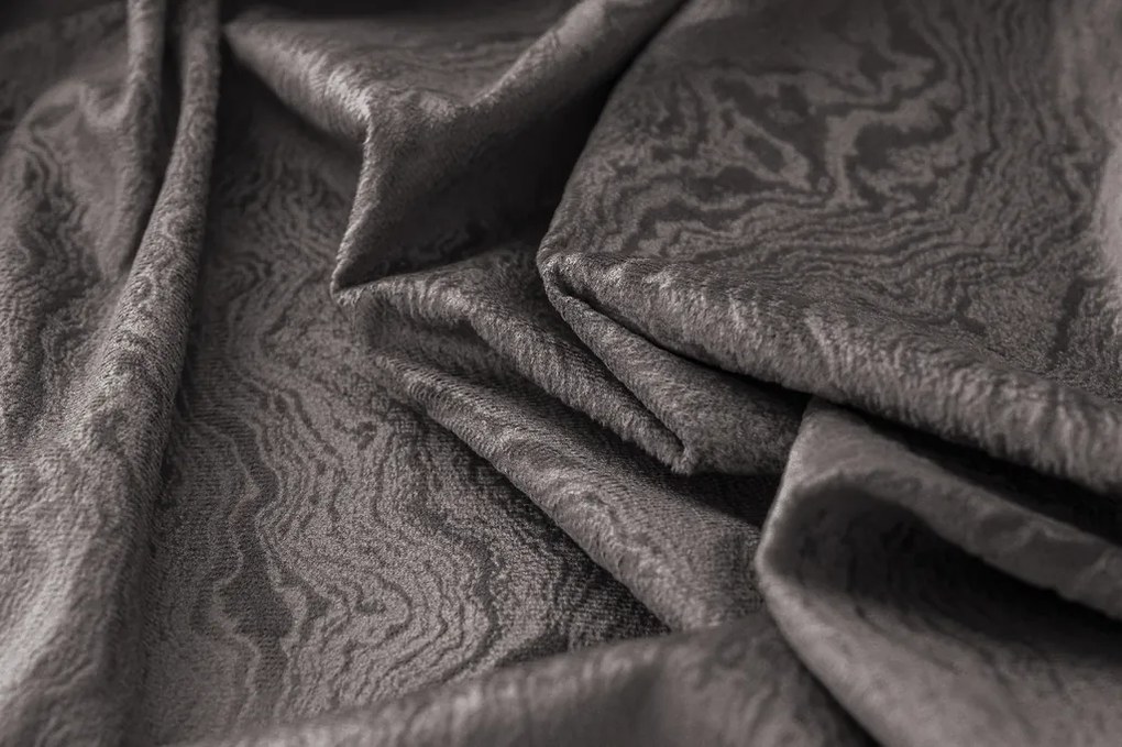 Draperie opaca DUNES VELVET 140x250 cm, gri inchis Agatat: Inele metalice