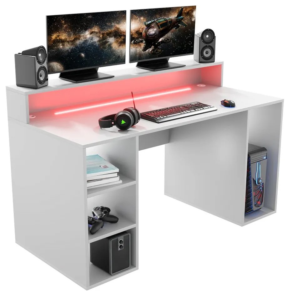 Masă PC gaming Endechor (Alb). 1054993