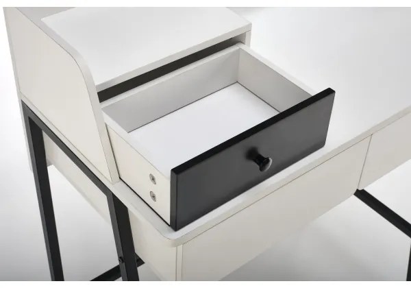 Măsuță de toaletă AGNES 120x80 cm alb/negru