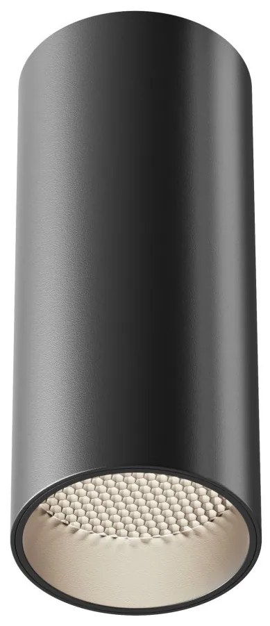 Plafoniera LED design tehnic Focus negru, 4000K