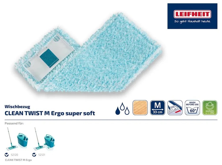 Înlocuitor pentru mop LEIFHEIT Twist Ergo Super Soft M