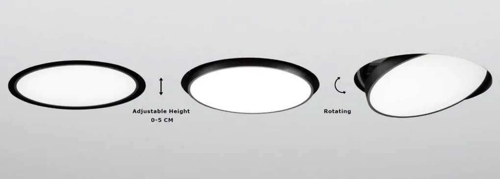 Plafoniera LED incastrabila reglabila PERFECT 60cm alba 3000K Dimmable