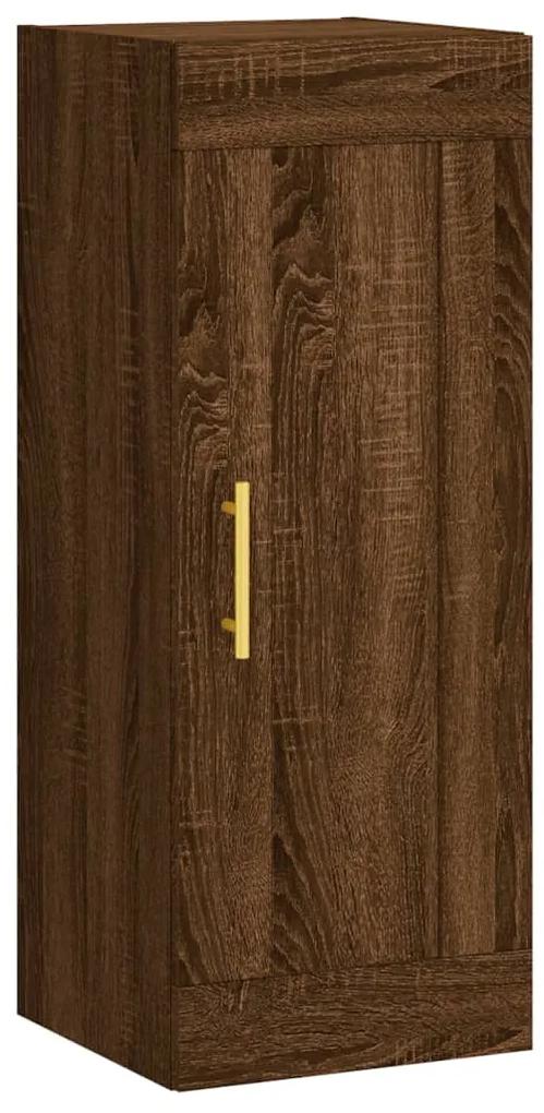 830491 vidaXL Dulap de perete, maro stejar, 34,5x34x90 cm, lemn prelucrat