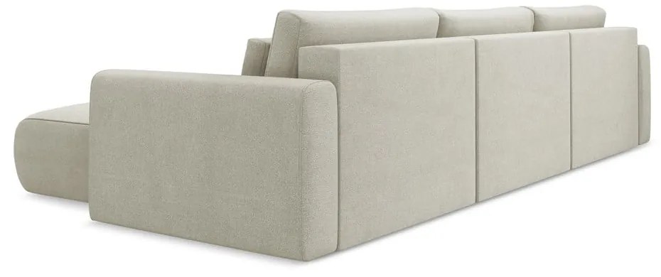 Colțar bej extensibil/cu spațiu de depozitare (în formă de "U") Kapua – Makamii