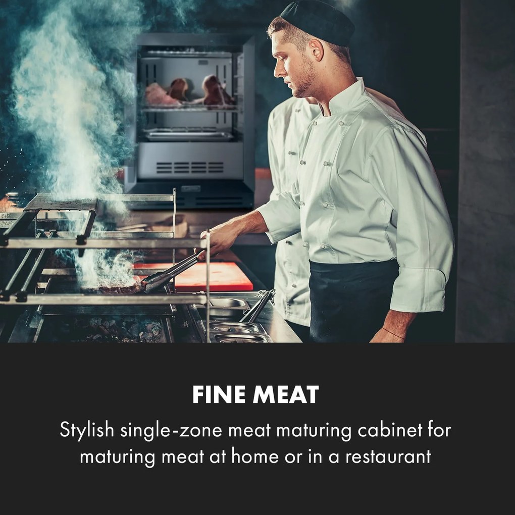 Klarstein Steakhouse Pro, dulap frigorific pentru maturare carne, 1 zonă, 98 l, 1 - 25 ° C, tactil, oțel inoxidabil