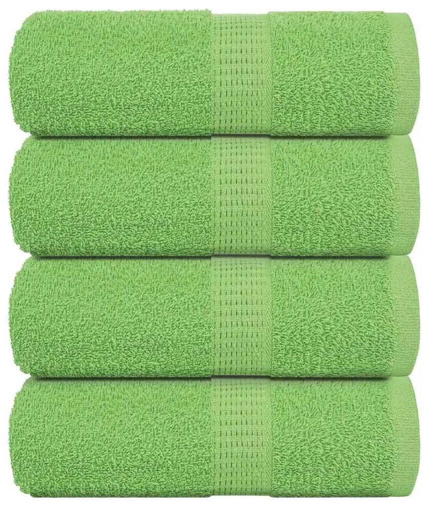 vidaXL Prosoape de baie 4 buc. FROGN Verde măr 30x30 cm 100% bumbac