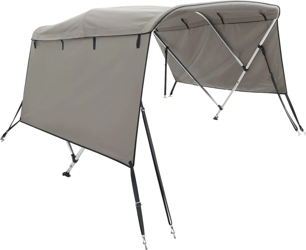 vidaXL Parasolar Bimini 3 arcuri pereți laterali, 183x(185-198)x137 cm