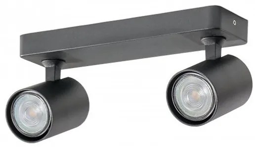 Plafoniera cu 2 spoturi directionabile de tavan/plafon EXO 2 neagra ZZ AZ3195