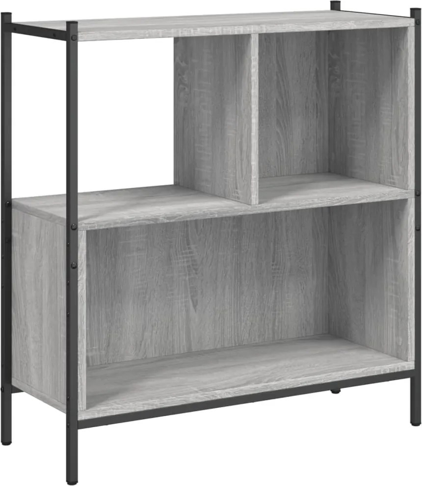 vidaXL Bibliotecă, gri sonoma, 72x28x77,5 cm, lemn prelucrat