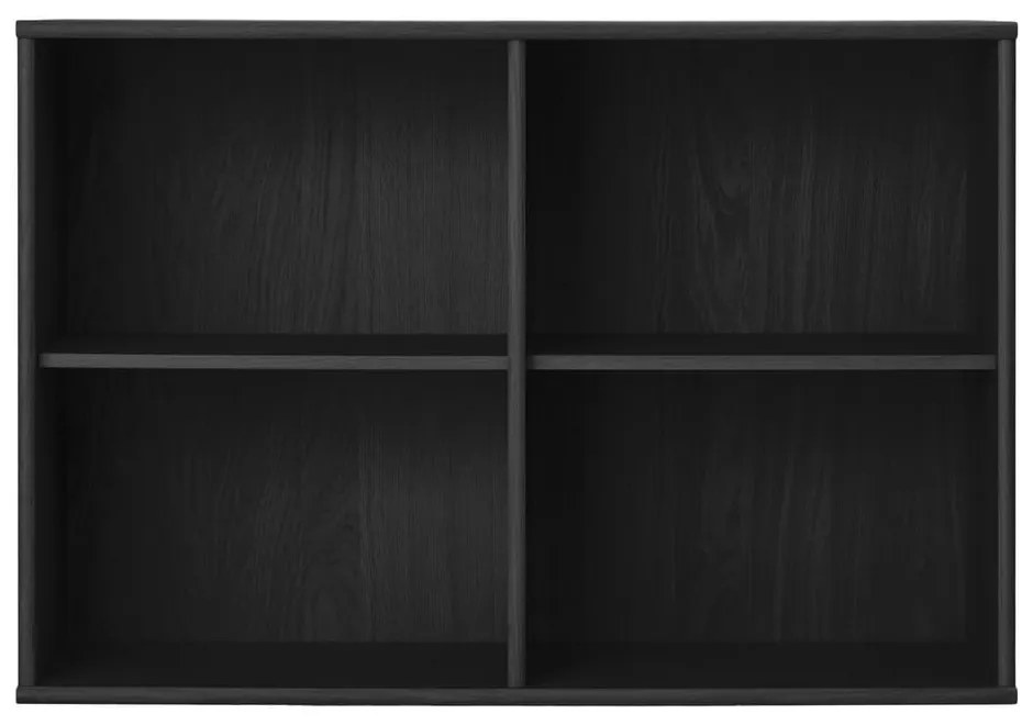 Bibliotecă neagră cu aspect de lemn de frasin suspendată 89x61 cm Mistral – Hammel Furniture