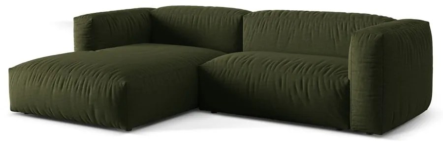 Colțar modular verde (cu colț pe partea stângă ) Martina – Micadoni Home