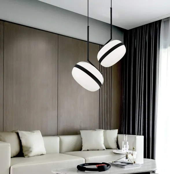 Pendul pe cablu PALMA 1xE27/40W/230V negru