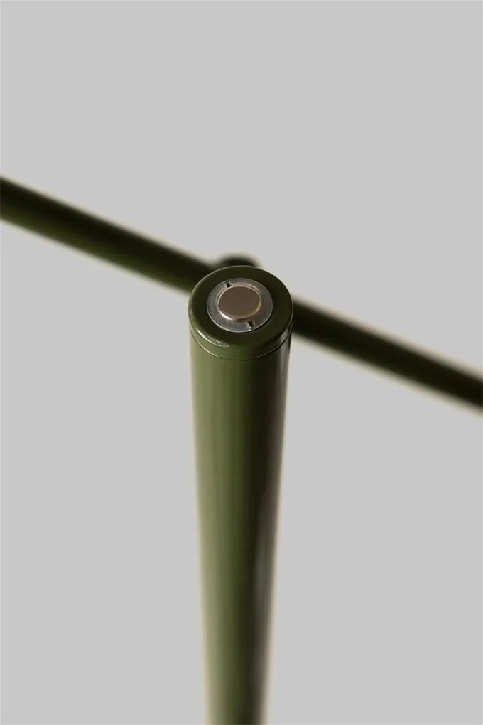 Lampadar cu 4 globuri sticla si metal verde Copenhagen
