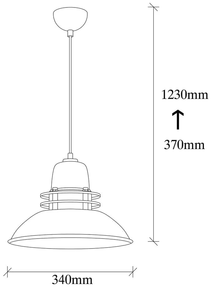 Lustră Opviq lights Berceste, ø 34 cm, negru