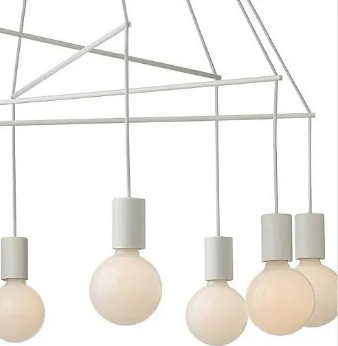 Redo 01-1564 - Lustra suspendată pe cablu MIKADO 8xE27/42W/230V Ø 82 cm alb