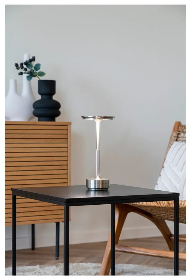 Veioză argintie LED (înălțime 28,5 cm) Lyneham – House Nordic