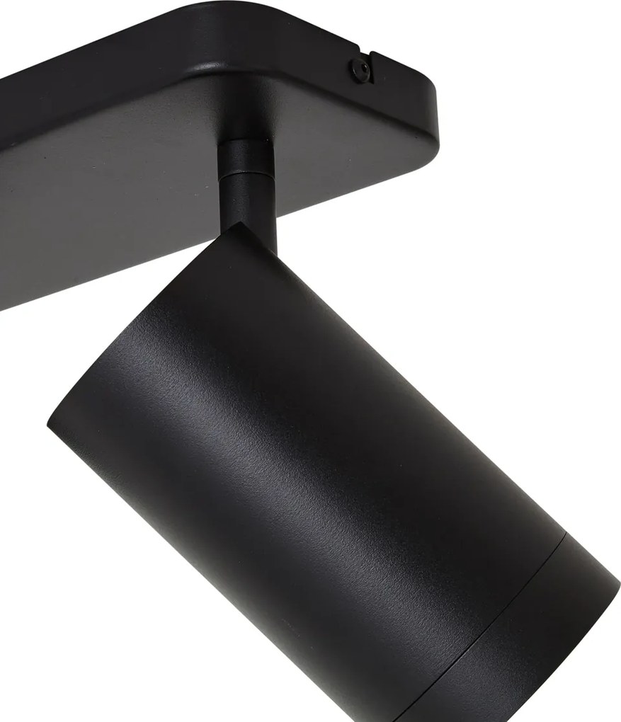 Plafonieră modernă neagră cu 3 lumini GU10 70mm - Jeana Luxe