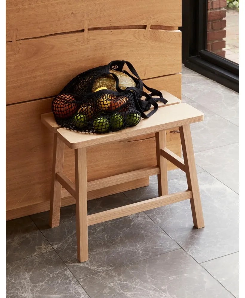 Scăunel din lemn de stejar Hübsch Ground