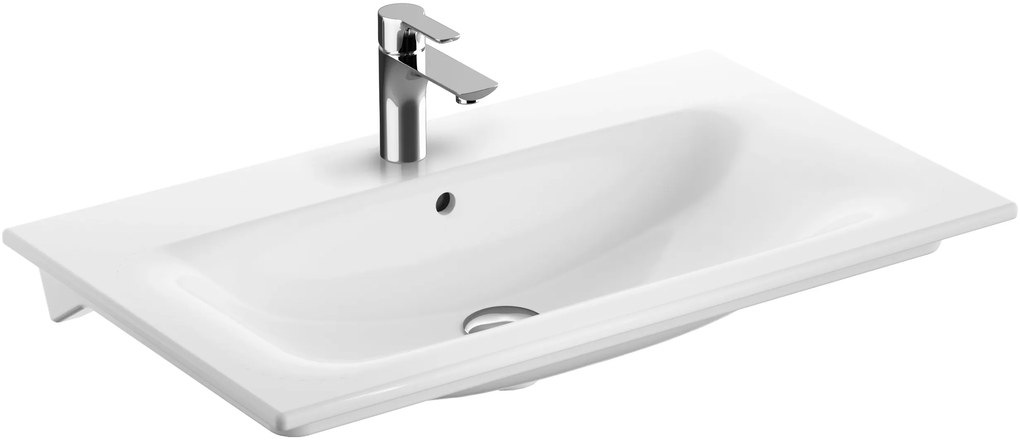 Geberit Selnova Square lavoar 80x48 cm dreptunghiular mobilier alb 500.995.00.1