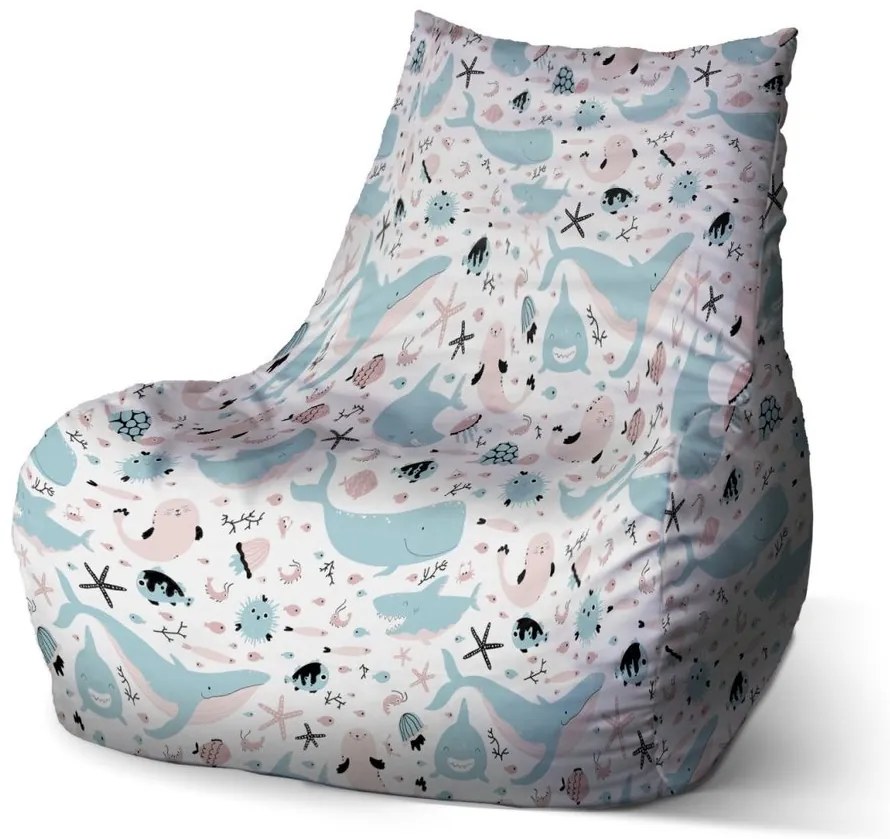 Sac de șezut Bean lume marină desenată - pentru copii, colorat