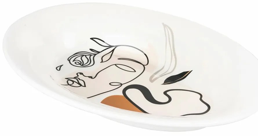Farfurie din ceramică VDE Tivoli 1996 Face to Grey, 48 x 33 cm
