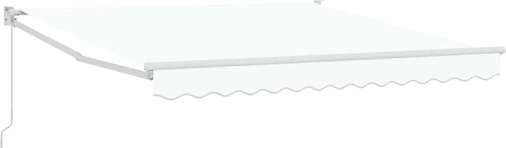 vidaXL Cortina Retractabilă Alb 350 x 250 cm Poliester și Aluminiu
