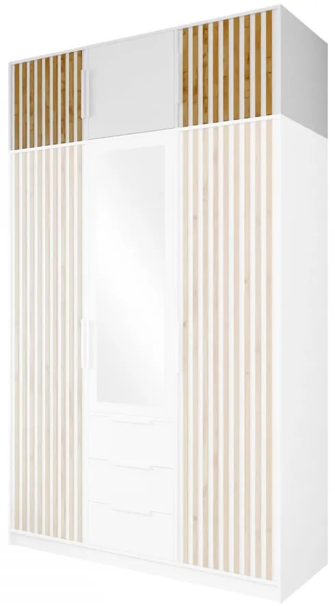Suprastructură dulap Lenona Lux D3 (Alb + Stejar wotan) . 1104481
