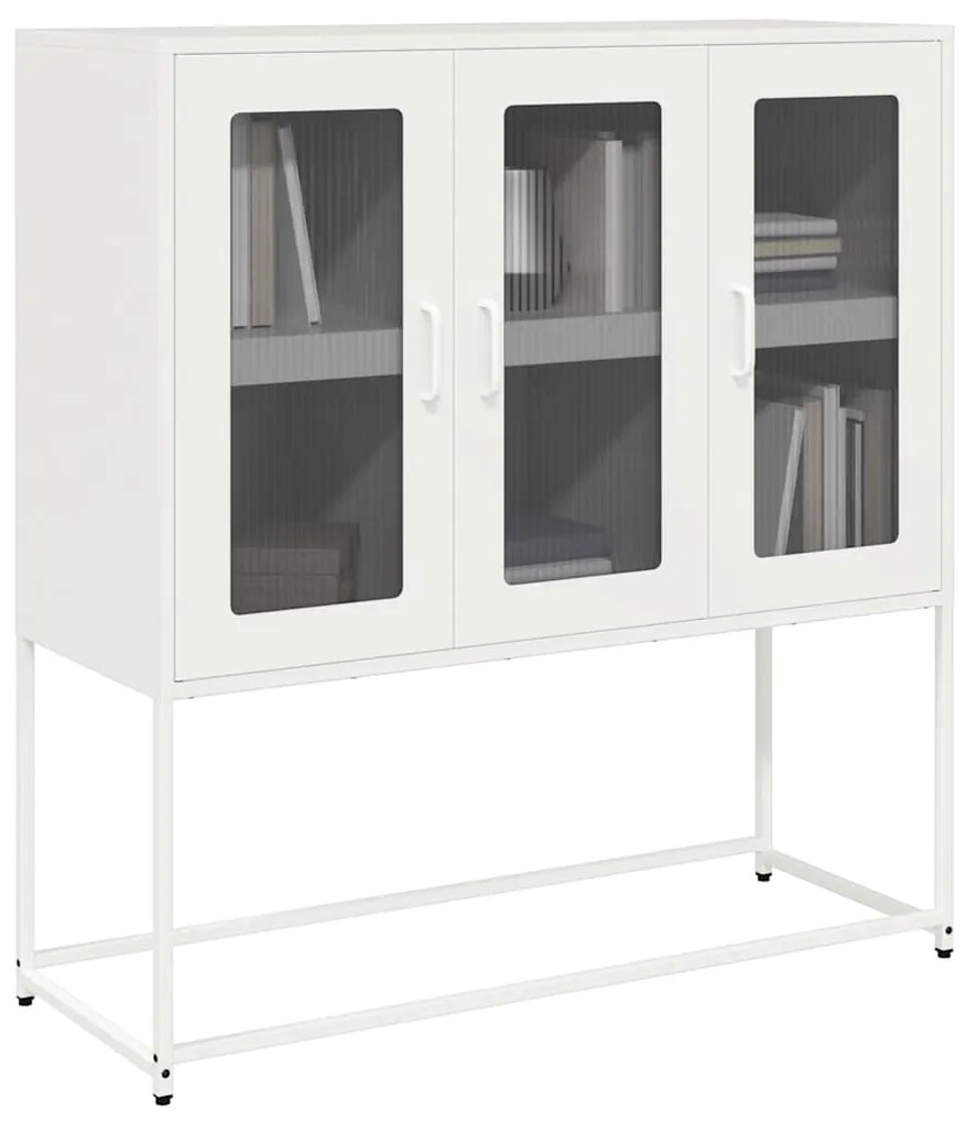 vidaXL Dulap, alb, 100,5x39x107 cm, oțel laminat la rece