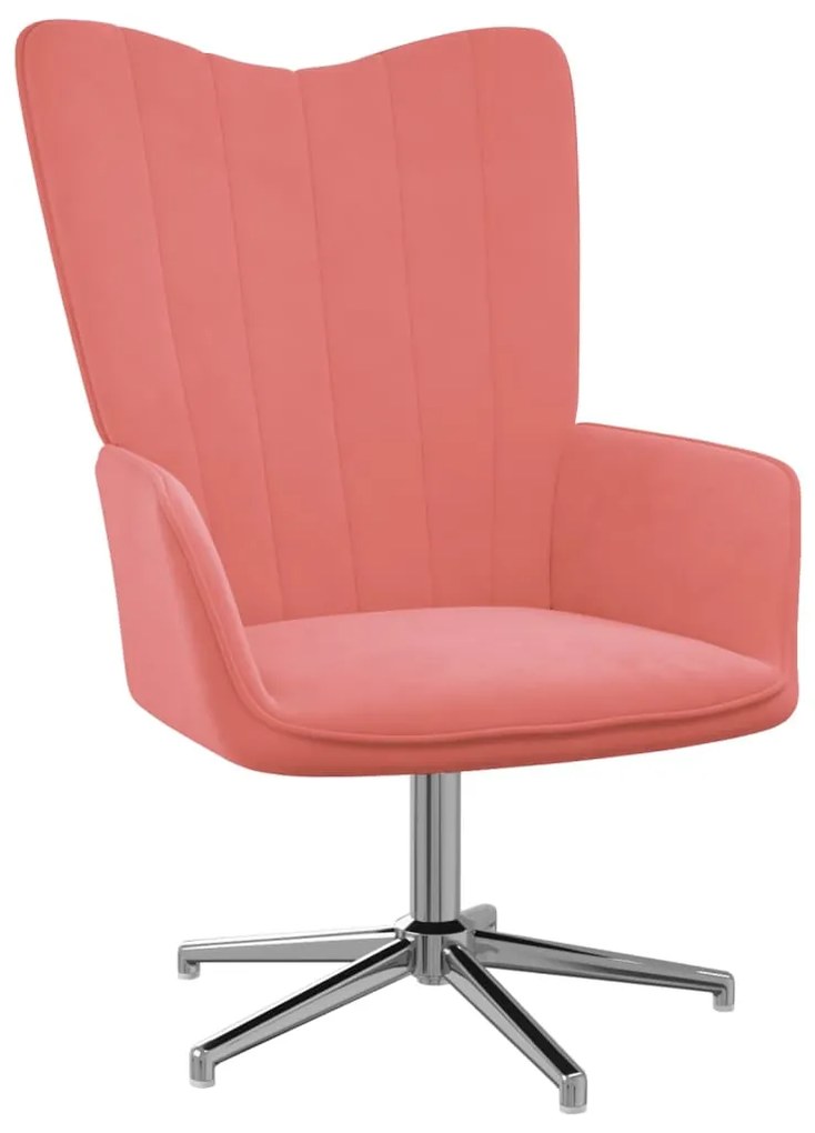 327725 vidaXL Scaun de relaxare, roz, catifea