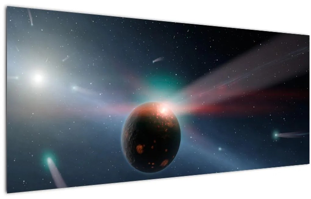Tablou cu planetă mică (120x50 cm)