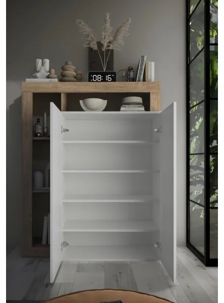 Dulap LENOR, alb/stejar deschis