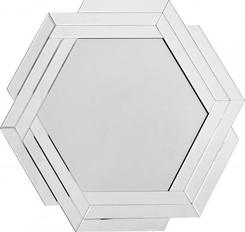 Oglinda hexagonala Artemis Argintiu, 1.6cm (L / D) x 80cm (W) x 85cm (H)