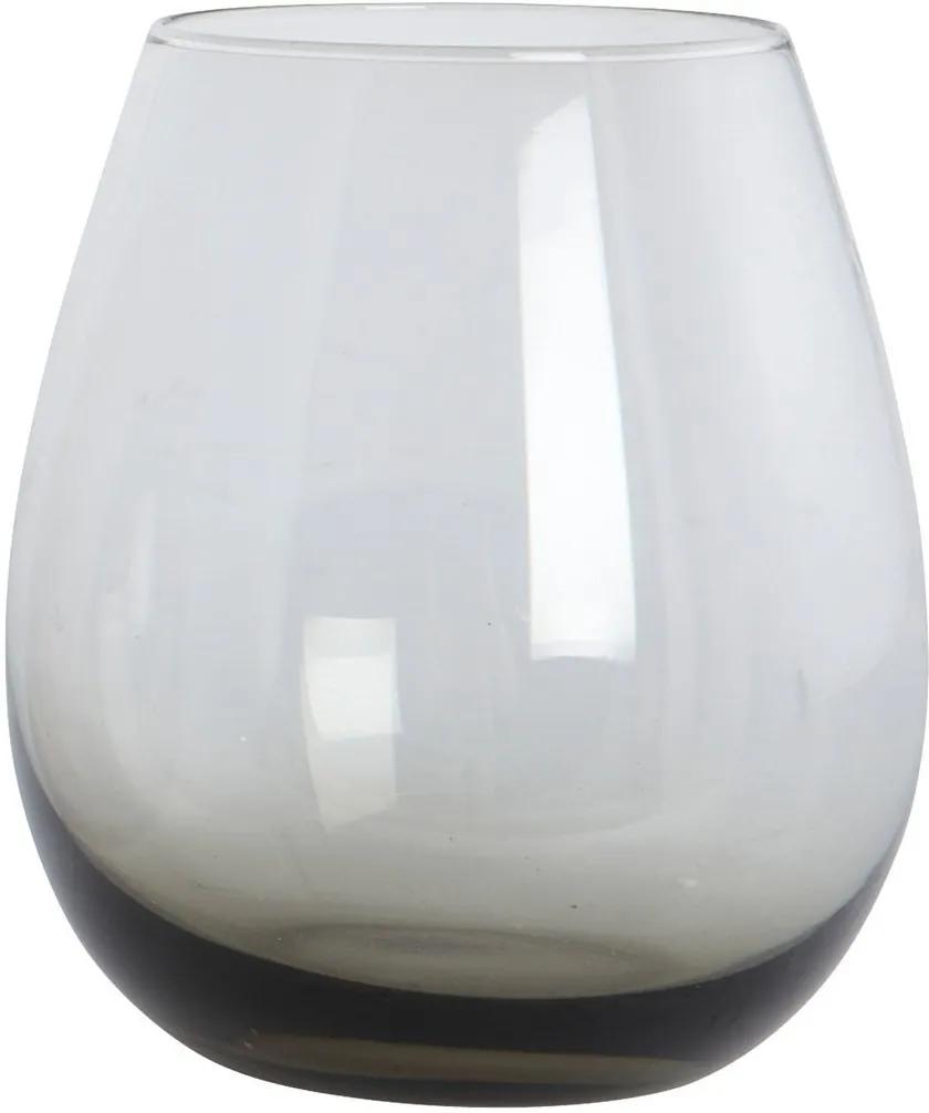 Pahar din Sticla cu Baza Gri BALL - Sticla Gri Inaltime (10 cm)