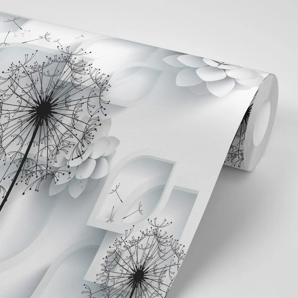 Tapet autoadeziv păpădie în design modern