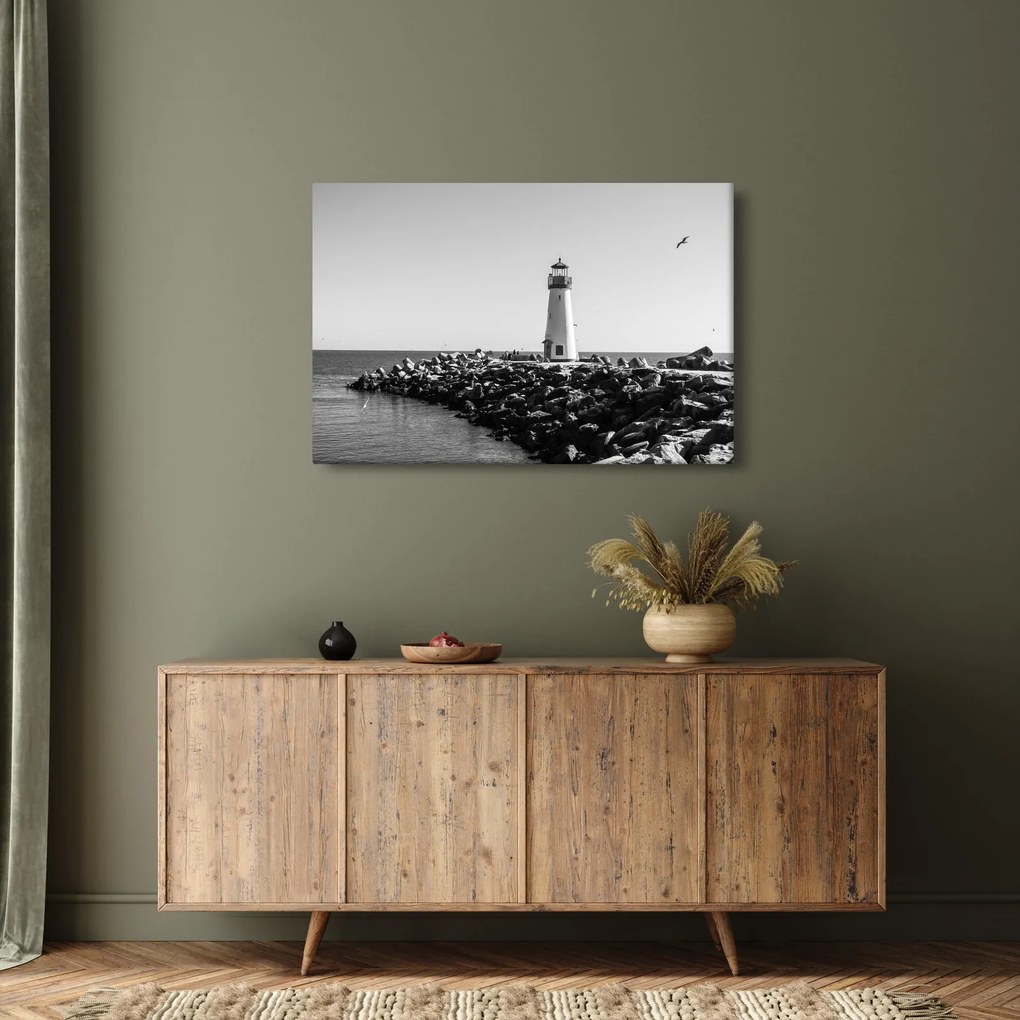 Tablou - Far de pe coastă, Santa Cruz, California (90x60 cm)