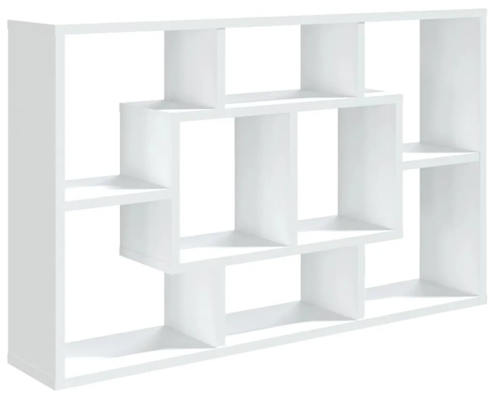 801418 vidaXL Raft de perete, alb, 85x16x52,5 cm, lemn compozit