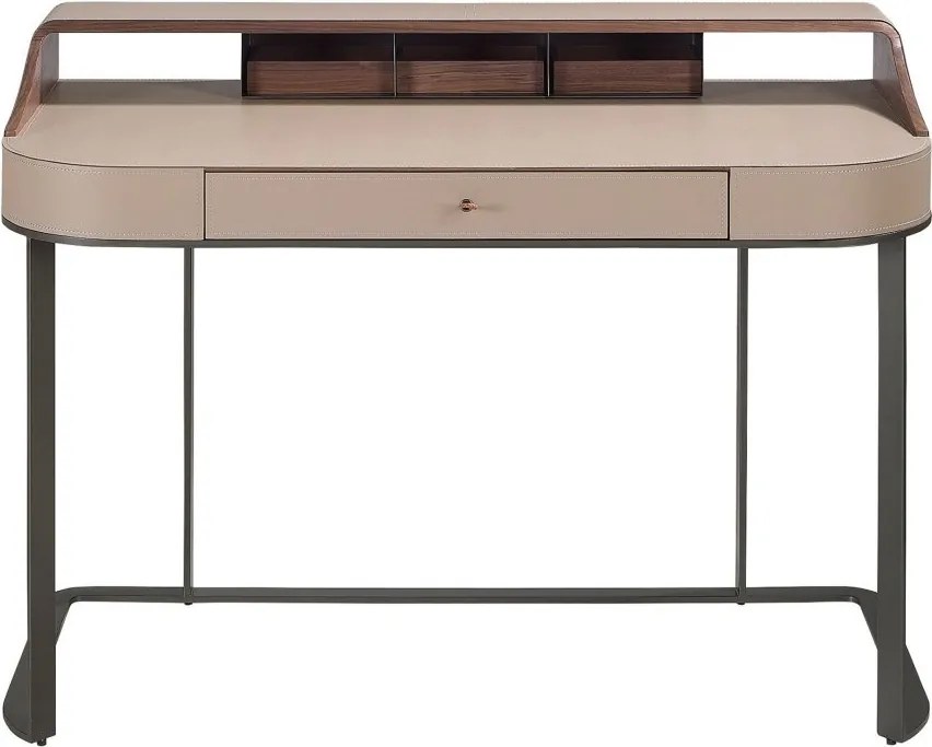 Birou deosebit design LUX Walnut-Leatherette Mink