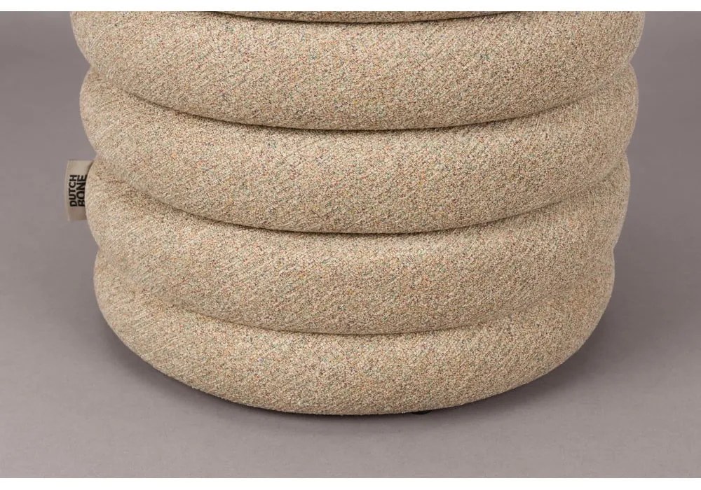 Taburet bej cu tapițerie din țesătură bouclé Fern – Dutchbone