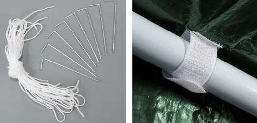 Cort de petrecere în grădină - verde 3 x 3 m + 2 pereți late