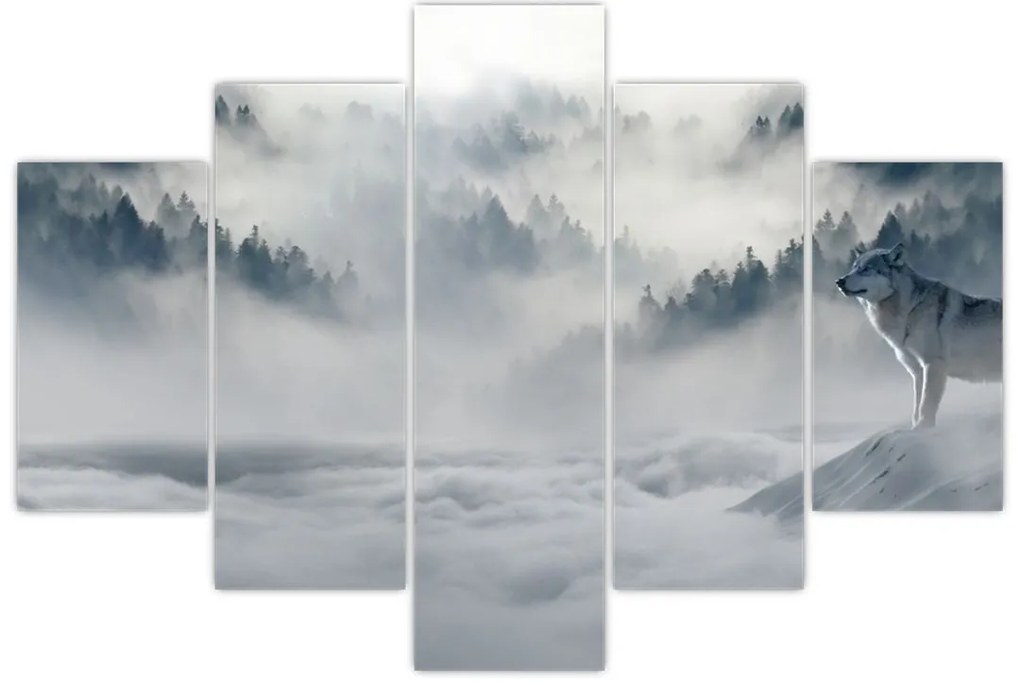 Tablou cu lupi (150x105 cm)