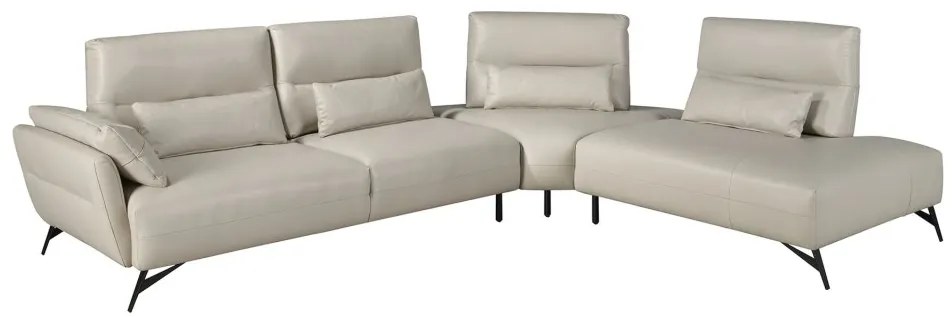 Coltar 5 locuri, Spatar Reglabil, Sezlong Dreapta, Cowhide sand