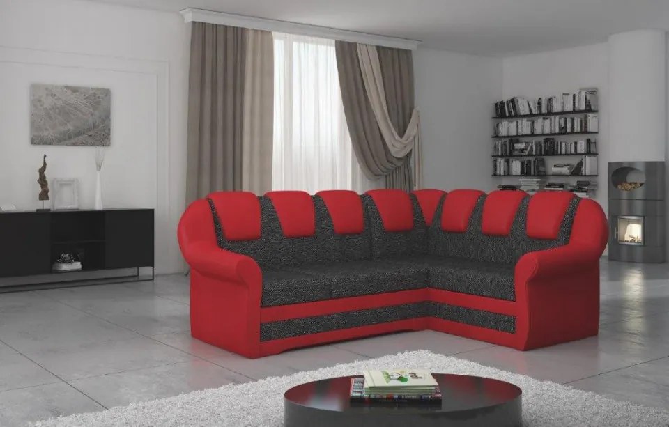 Coltar extensibil cu spatiu pentru depozitare, 243x105x190 cm, Lord II R01, Eltap (Culoare: Bej Pepit / Maro inchis)