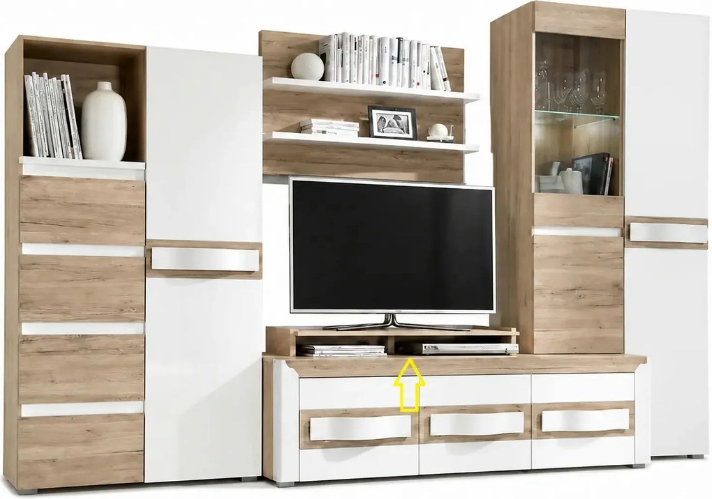 Raft PASSIONATA PS7, maro deschis, PAL laminat, 98x37x14 cm