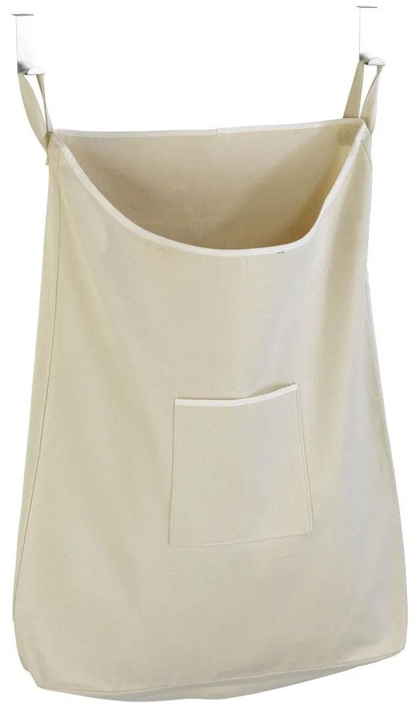 Sac din bumbac pentru haine de spălat, geantă KANGUR pentru suspendare pe ușă - 65 l, WENKO, bej