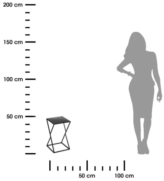 Suport pentru flori LOFT 40x23,5 cm negru