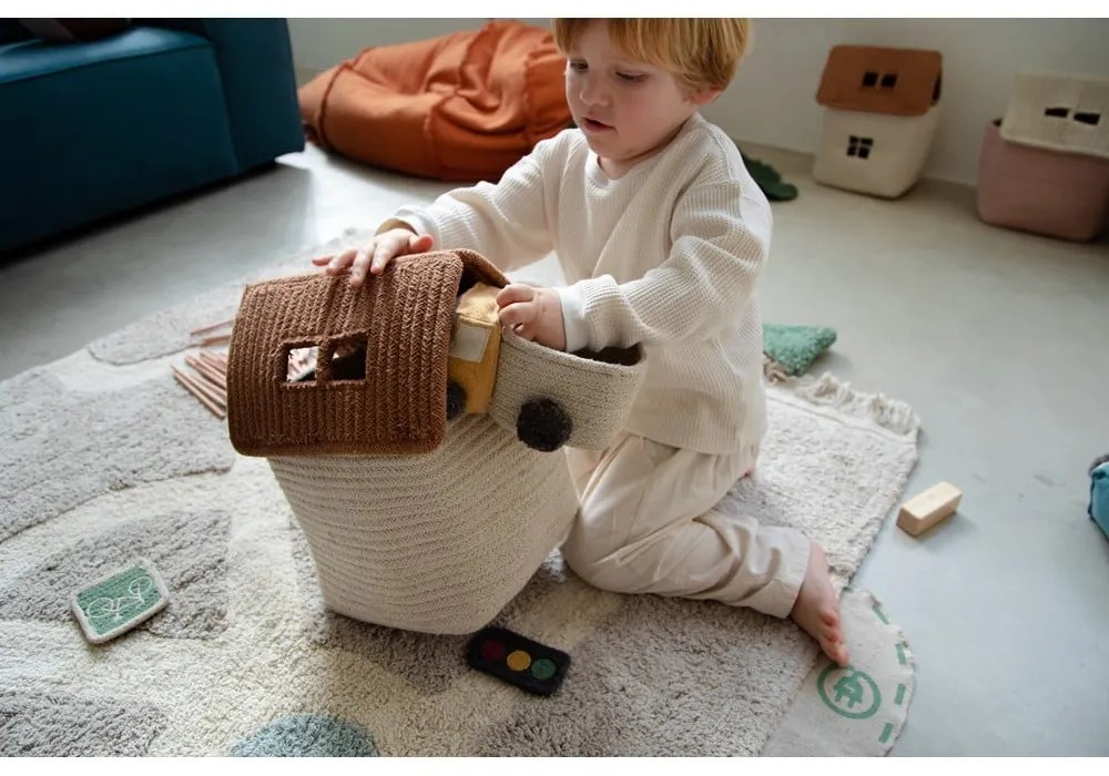 Coșuri de jucării pentru copii 2 buc. din material textil 24x14x8 cm Truck – Lorena Canals