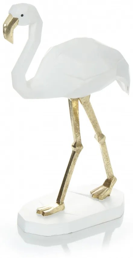 Decoratiune Flamingo, alb