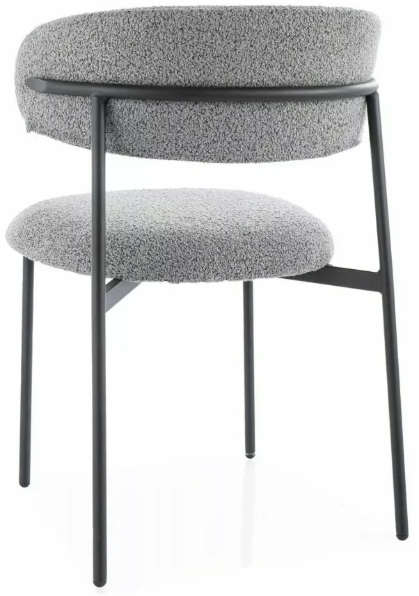 Scaun de masa gri ELTON cu picioare negre