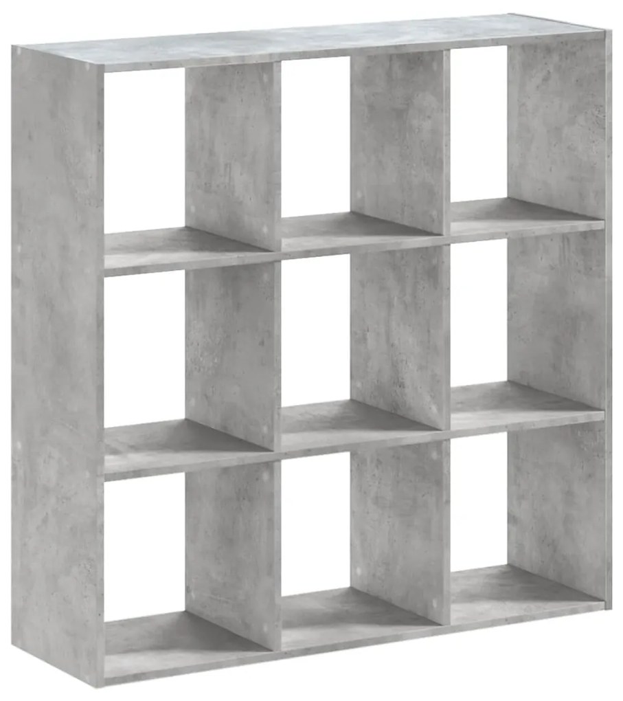 852819 vidaXL Bibliotecă, gri beton, 102x32x102 cm, lemn compozit